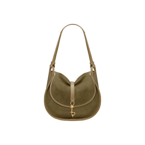 JW PEI Arla Small Faux Suede Hobo Bag in Olive Green