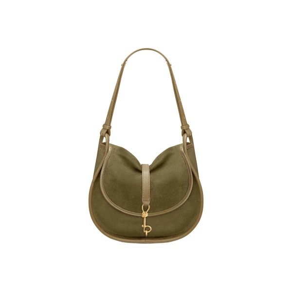 JW PEI Arla Small Faux Suede Hobo Bag in Olive Green