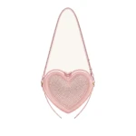 JW PEI Arlene Artificial Crystal Heart Shaped Crossbody Bag in Light Pink | Shoulder & Crossbody Bags | Luxury Shoes JW PEI Arlene Artificial Crystal Heart Shaped Crossbody Bag in Light Pink