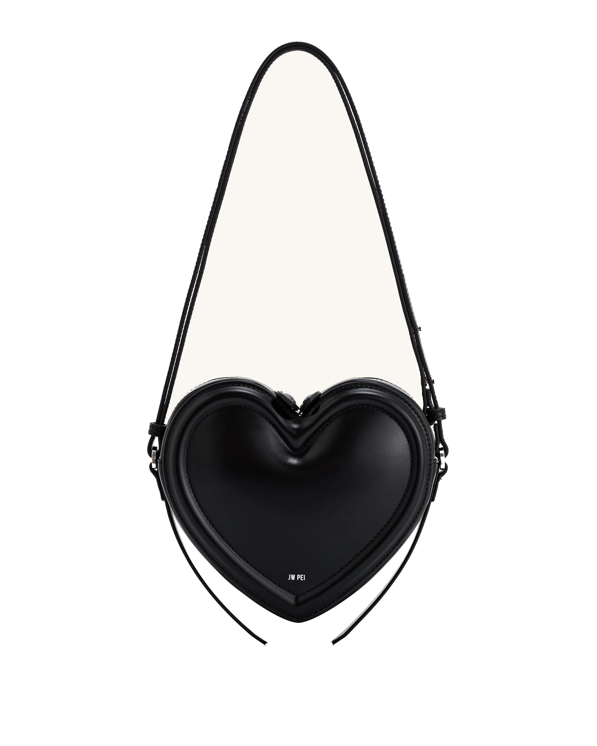 JW PEI Arlene Heart Shaped Bag in Black | Shoulder & Crossbody Bags | Luxury Shoes JW PEI Arlene Heart Shaped Bag in Black