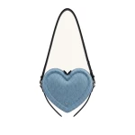 JW PEI Arlene Heart Shaped Crossbody Bag in Light Blue Denim
