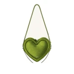 JW PEI Arlene Velvet Heart Shaped Bag in Green