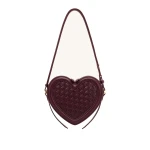 JW PEI Arlene Woven Heart Shape Crossbody Bag in Deep Burgundy | Shoulder & Crossbody Bags | Luxury Shoes JW PEI Arlene Woven Heart Shape Crossbody Bag in Deep Burgundy
