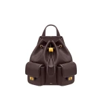 JW PEI Avery Pebbled Drawstring Utility Backpack in Dark Brown | Backpacks | Luxury Shoes JW PEI Avery Pebbled Drawstring Utility Backpack in Dark Brown
