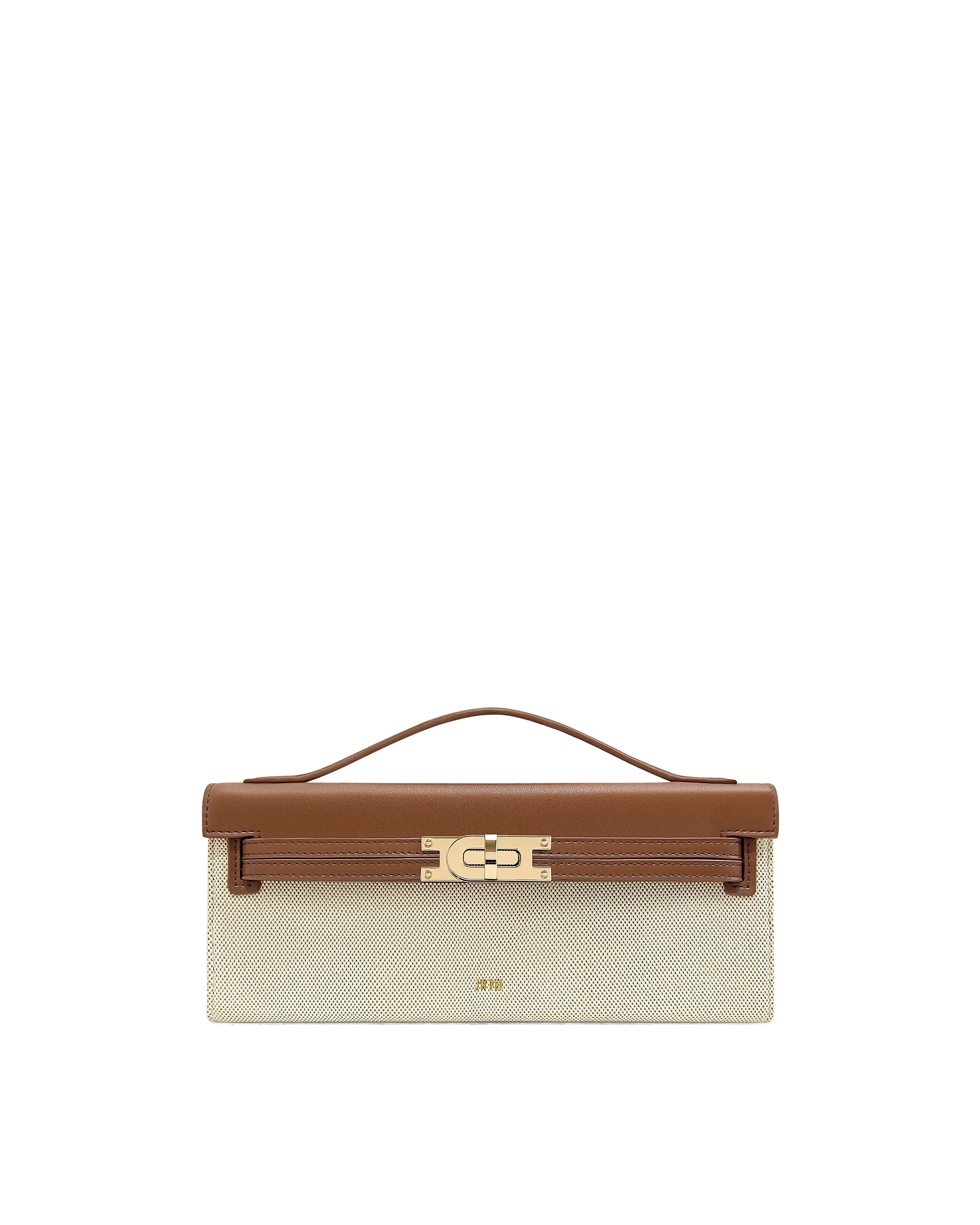 JW PEI Bria Structured Top Handle Bag in Brown Canvas | Totes & Top-Handle Bags | Luxury Shoes JW PEI Bria Structured Top Handle Bag in Brown Canvas
