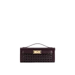 JW PEI Bria Structured Top Handle Bag in Dark Red