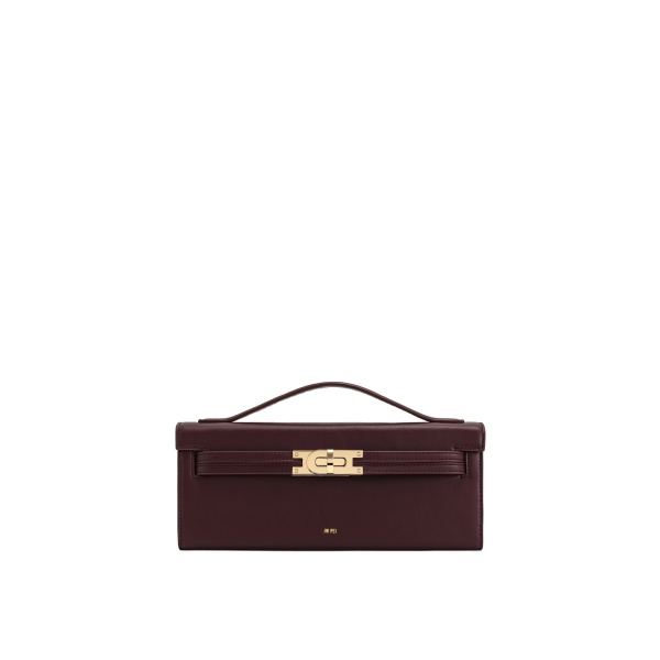 JW PEI Bria Structured Top Handle Bag in Deep Burgundy