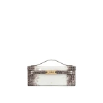 JW PEI Bria Structured Top Handle Bag in White Croc