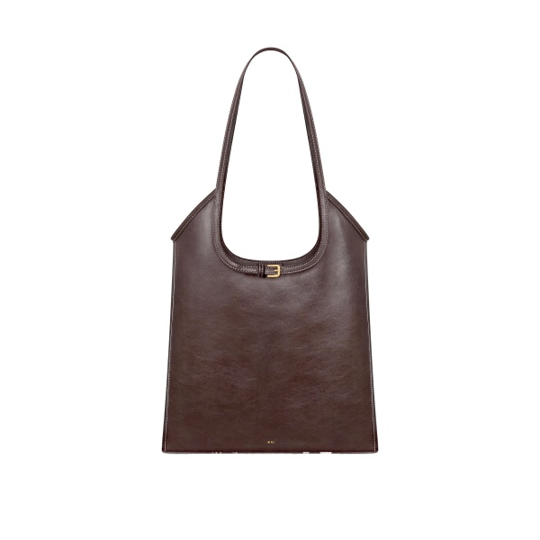 JW PEI Brooke Belted Embellished Shoulder Tote Bag in Dark Brown
