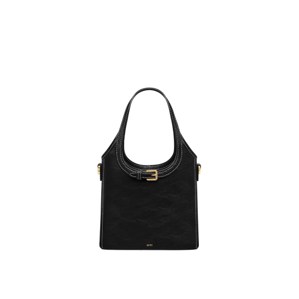 JW PEI Brooke Mini Belted Embellished Top Handle Bag in Black