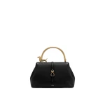 JW PEI Bruna Dachshund Metal Handle Top Handle Bag in Black