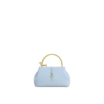 JW PEI Bruna Dachshund Metal Handle Top Handle Bag in Light Blue