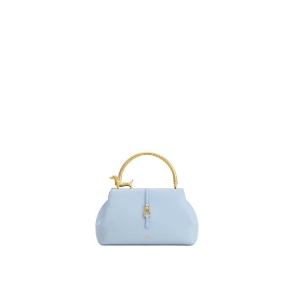 JW PEI Bruna Dachshund Metal Handle Top Handle Bag in Light Blue
