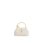 JW PEI Bruna Dachshund Metal Handle Top Handle Bag in White