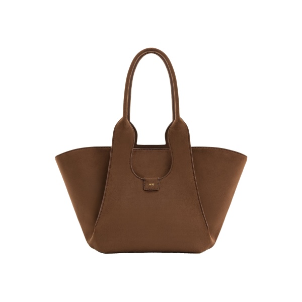 JW PEI Cara Faux Suede Tote Bag in Mocha Brown