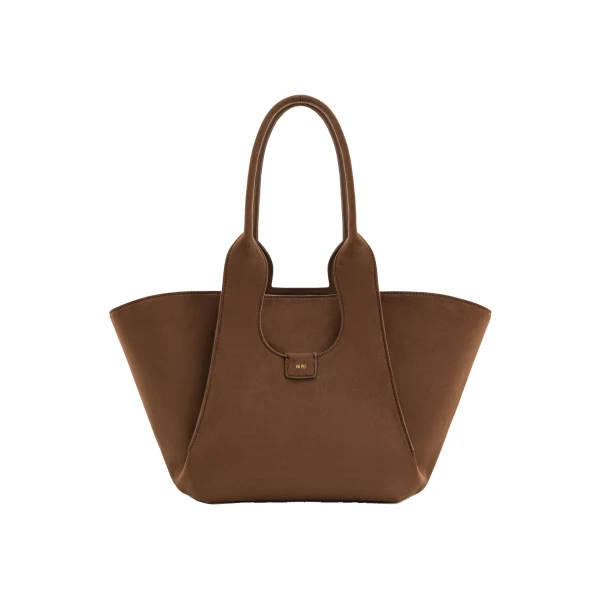 JW PEI Cara Faux Suede Tote Bag in Mocha Brown