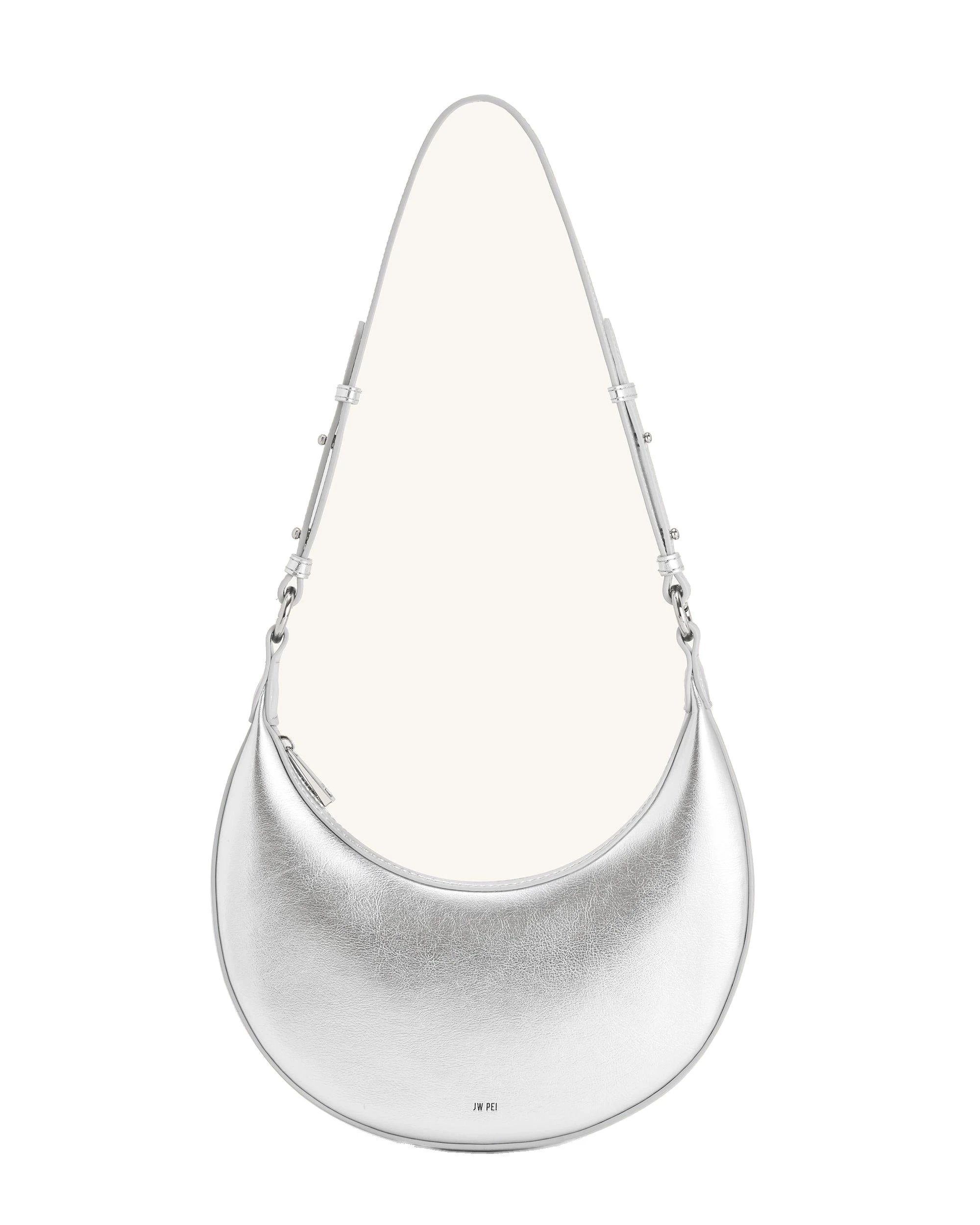 JW PEI Carly Medium Shoulder Bag in Silver | Shoulder & Crossbody Bags | Luxury Shoes JW PEI Carly Medium Shoulder Bag in Silver