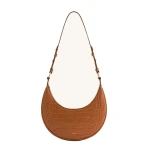 JW PEI Carly Saddle Bag in Acorn Brown Croc