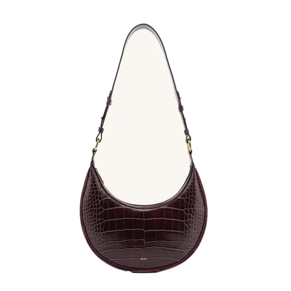 JW PEI Carly Saddle Bag in Brown Croc