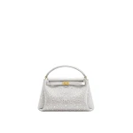 JW PEI Carmen Artificial Crystal Top Handle Bag in Light Gray