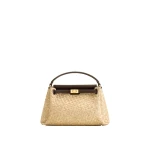 JW PEI Carmen Faux Straw Top Handle Bag in Brown