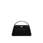 JW PEI Carmen Faux Suede Top Handle Bag in Black | Totes & Top-Handle Bags | Luxury Shoes JW PEI Carmen Faux Suede Top Handle Bag in Black