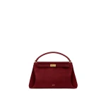 JW PEI Carmen Faux Suede Top Handle Bag in Burgundy