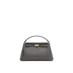 JW PEI Carmen Faux Suede Top Handle Bag in Dark Gray