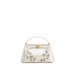 JW PEI Carmen Lily Embroidery Top Handle Bag in Ivory White
