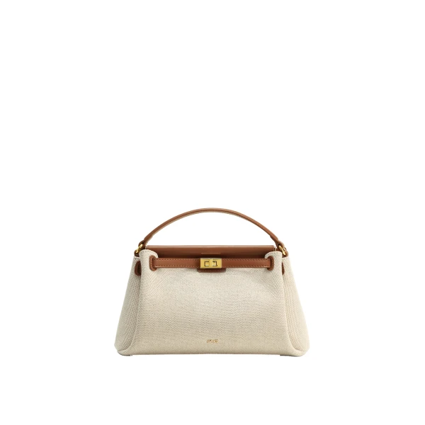 JW PEI Carmen Top Handle Bag in Brown Canvas