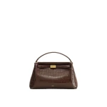 JW PEI Carmen Top Handle Bag in Dark Brown Croc