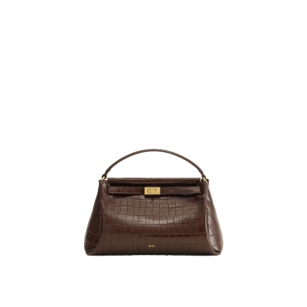 JW PEI Carmen Top Handle Bag in Dark Brown Croc