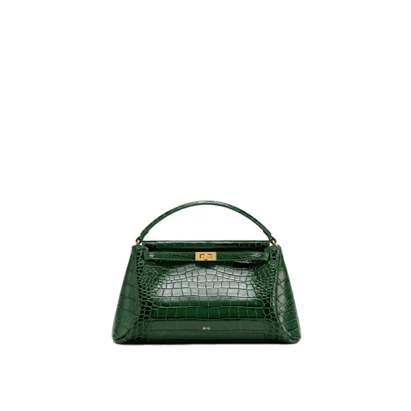 JW PEI Carmen Top Handle Bag in Forest Green Croc