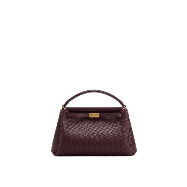JW PEI Carmen Woven Top Handle Bag in Vintage Red