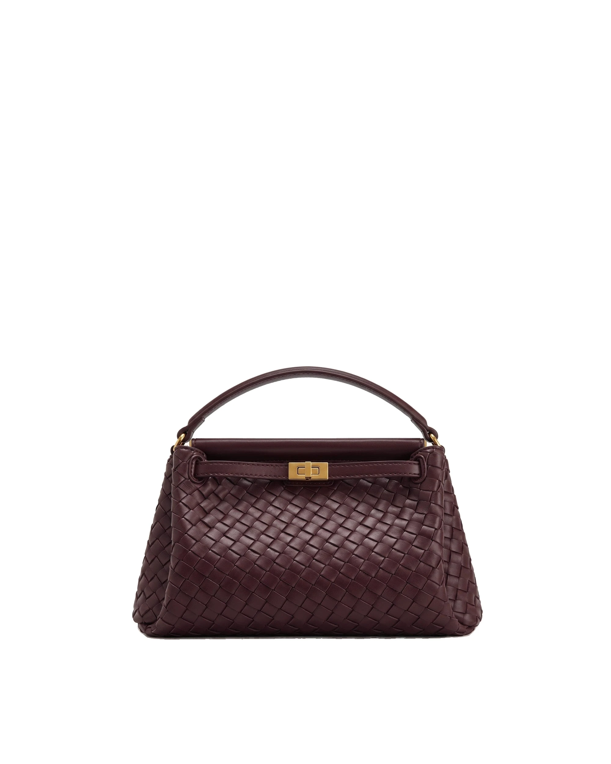 JW PEI Carmen Woven Top Handle Bag in Vintage Red | Totes & Top-Handle Bags | Luxury Shoes JW PEI Carmen Woven Top Handle Bag in Vintage Red