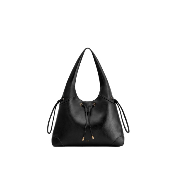JW PEI Celandra Drawstring Hobo Bag in Black