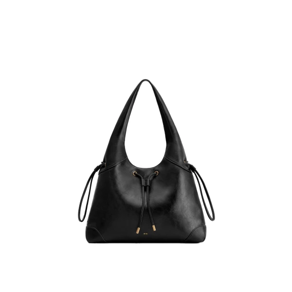 JW PEI Celandra Drawstring Hobo Bag in Black