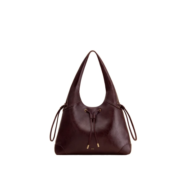 JW PEI Celandra Drawstring Hobo Bag in Deep Burgundy