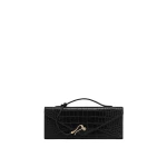 JW PEI Celeste Envelope Top Handle Bag in Black Croc