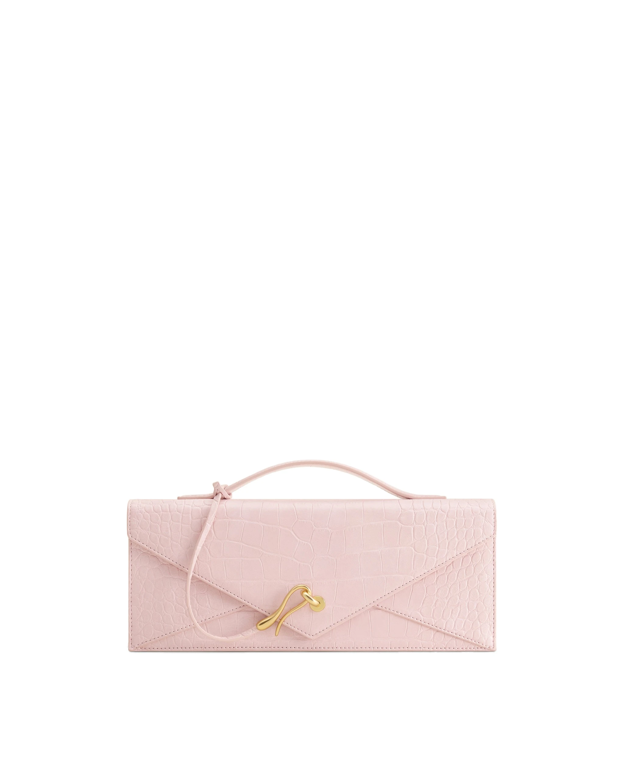 JW PEI Celeste Envelope Top Handle Bag in Pink Croc | Totes & Top-Handle Bags | Luxury Shoes JW PEI Celeste Envelope Top Handle Bag in Pink Croc