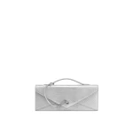 JW PEI Celeste Envelope Top Handle Bag in Silver Lizard Texture