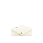 JW PEI Celeste Faux Suede Woven Textured Envelope Top Handle Bag in White