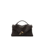 JW PEI Celeste Woven Envelope Bag in Dark Brown