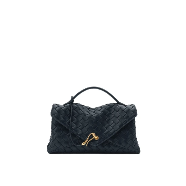 JW PEI Celeste Woven Envelope Bag in Navy Blue