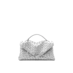JW PEI Celeste Woven Envelope Bag in Silver