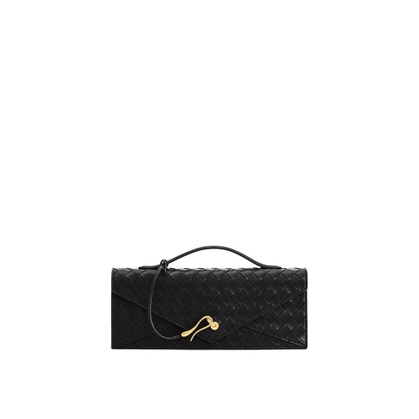 JW PEI Celeste Woven Textured Envelope Top Handle Bag in Black