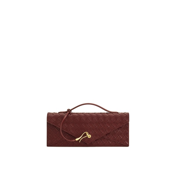 JW PEI Celeste Woven Textured Envelope Top Handle Bag in Burgundy