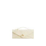 JW PEI Celeste Woven Textured Envelope Top Handle Bag in Ivory