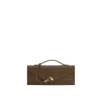 JW PEI Celeste Woven Textured Envelope Top Handle Bag in Mocha Brown