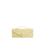 JW PEI Celeste Woven Textured Envelope Top Handle Bag in Yellow